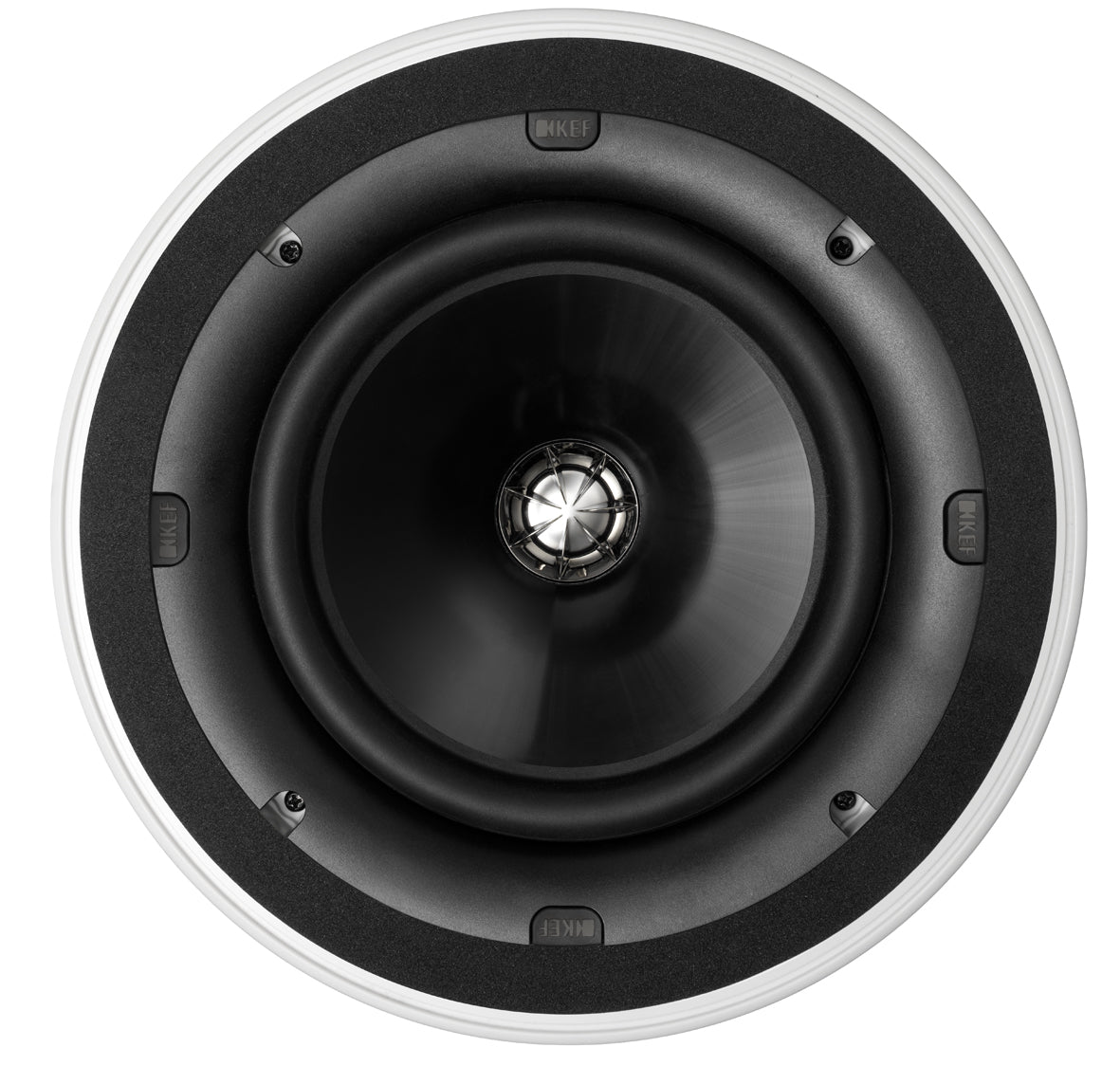 KEF* 8" Uni-Q Round In-Ceiling Speaker, 8Ohm 90DB 35HZ - 34KHZ 150W, White (Single)